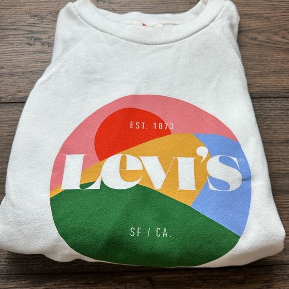 Levi’s White Sweater with Logo – Size M - Picture 2 of 3